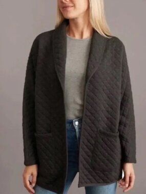 Marine Layer Charcoal Quilted Jacket, Size XS